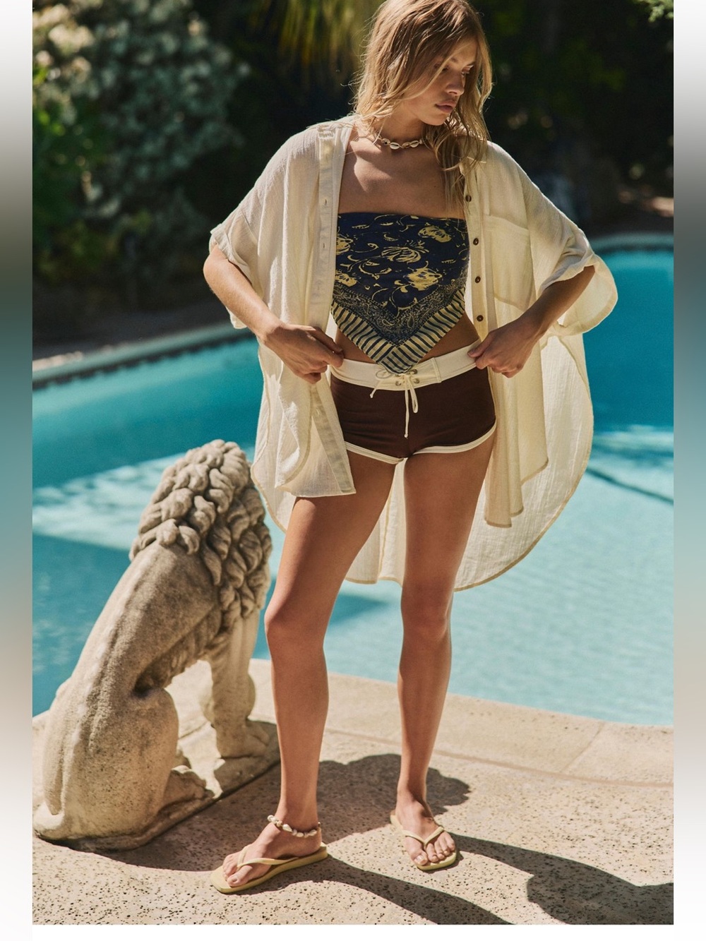 NEW|Free People|Effortless Ease Tunic| YELLOW Button-Up Shirt|100% Cotton|